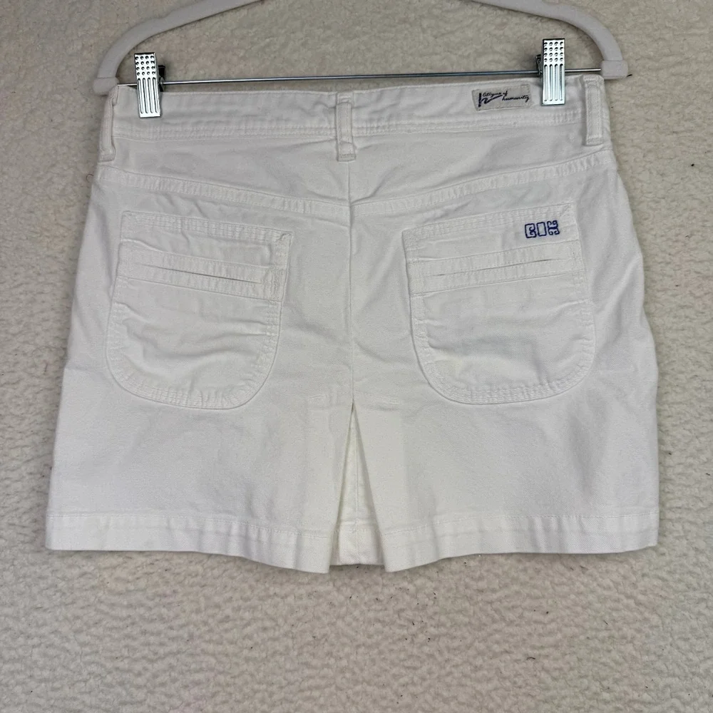 Citizens of Humanity Skirt Womens‎ 27 White Embroidered Pockets Pleats USA